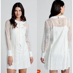 Modcloth Honeymoon Maven Shift Dress in Ivory Lace Size 2X